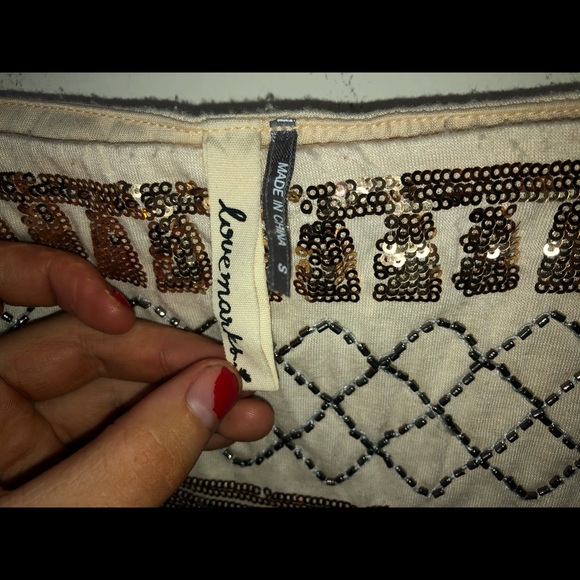 Boho beaded mini skirt - Picture 2 of 2